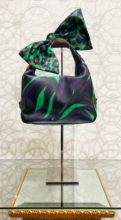 S/S 2016 Look # 11 NEW VERSACE GREEN MILITARY LEATHER BAG