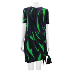 S/S 2016 Look # 16 VERSACE MILITARY CAMOUFLAGE PRINTED GREEN Dress EU 42