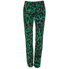 Pantalon militaire vert Versace, taille 28, printemps-été 2016