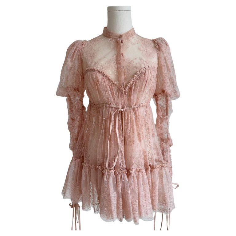 mcqueen lace dress ALEXANDER MCQUEEN Runway 2012 Laser Cut Lace Dress XS/S Found And Vision