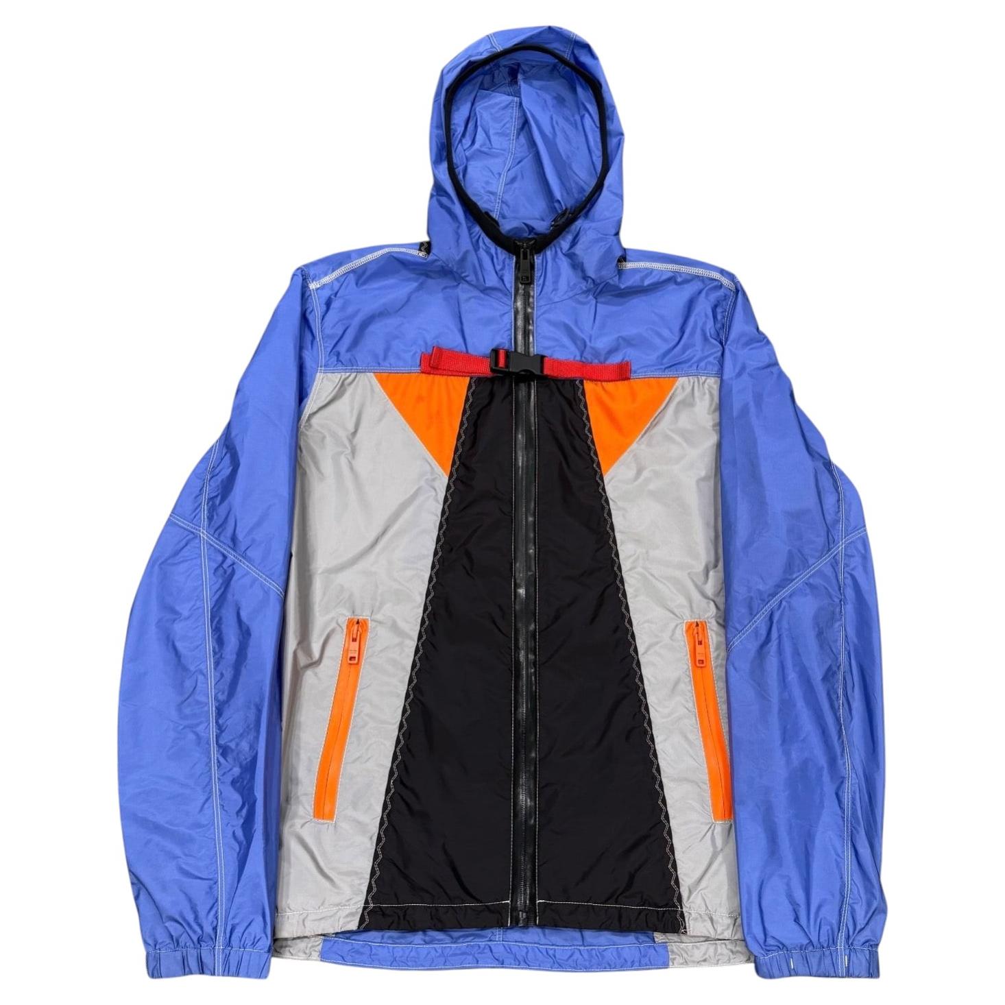 Pre-owned Prada S/s 2017  Linea Rossa Color Block Windbreaker Jacket In Purple