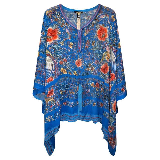 Edwardian China Silk Butterfly Blouse For Sale at 1stDibs