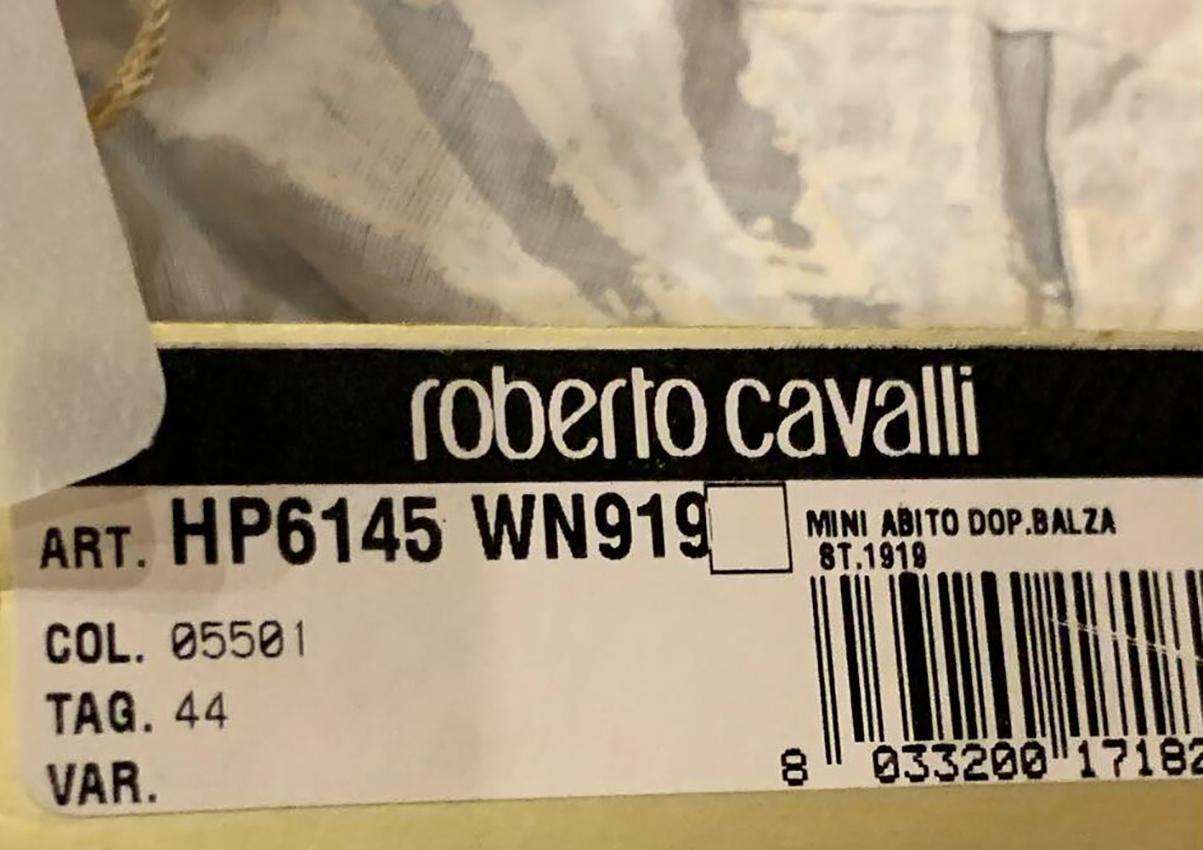 S/S 2017 ROBERTO CAVALLI COTTON WHITE MINI BOHO TUNIC/DRESS Size IT 44 1