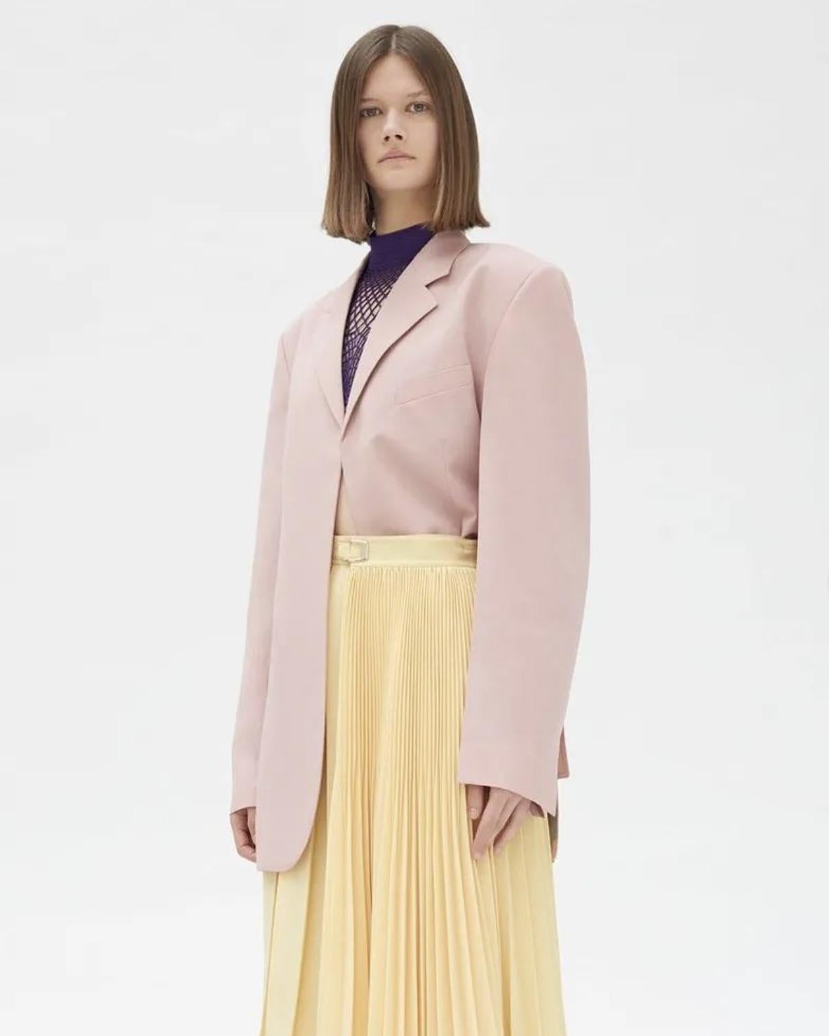 S/S 2018 Old Céline by Phoebe Philo Blush Pink Wool Suit Set 10