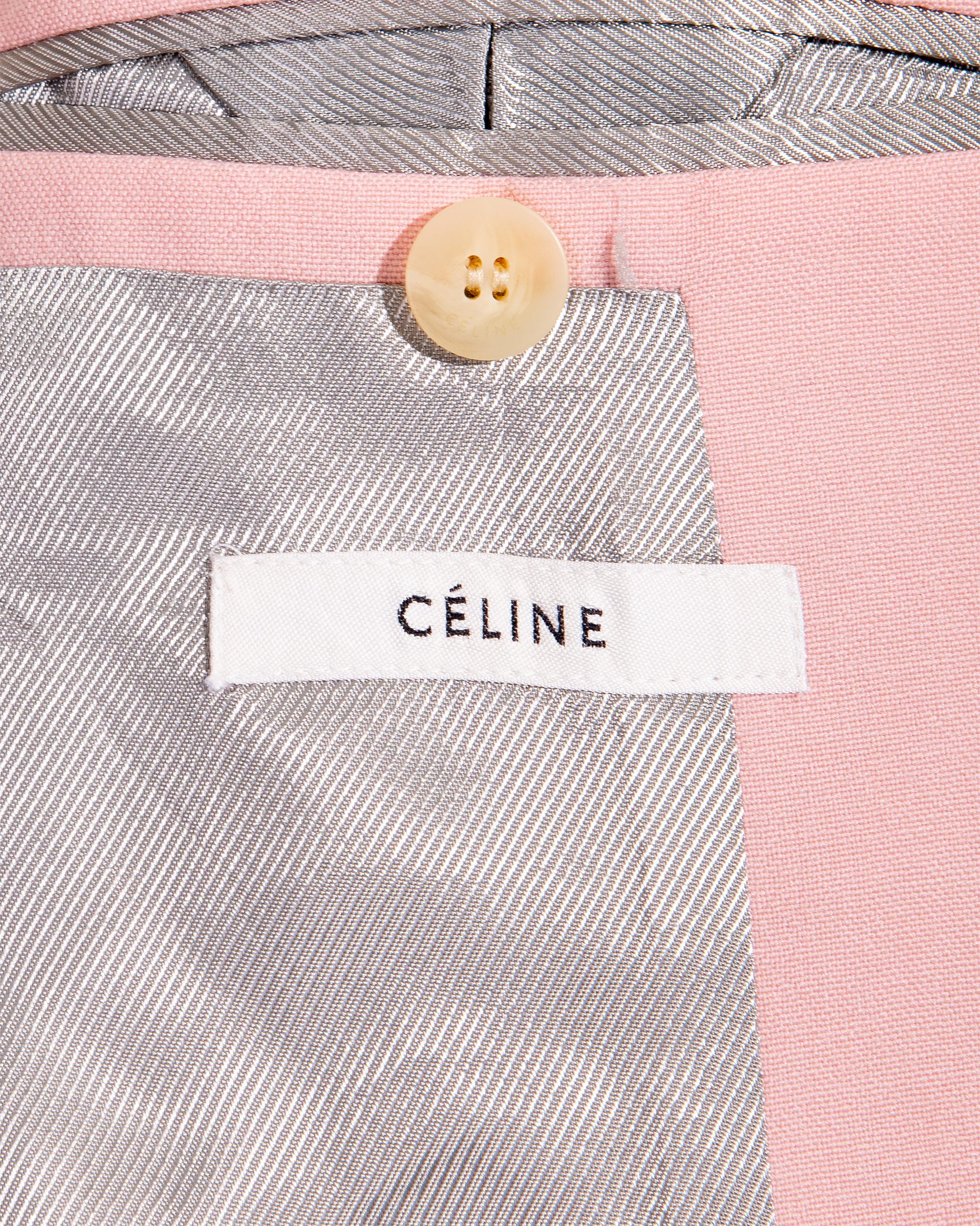 S/S 2018 Old Céline by Phoebe Philo Blush Pink Wool Suit Set 11