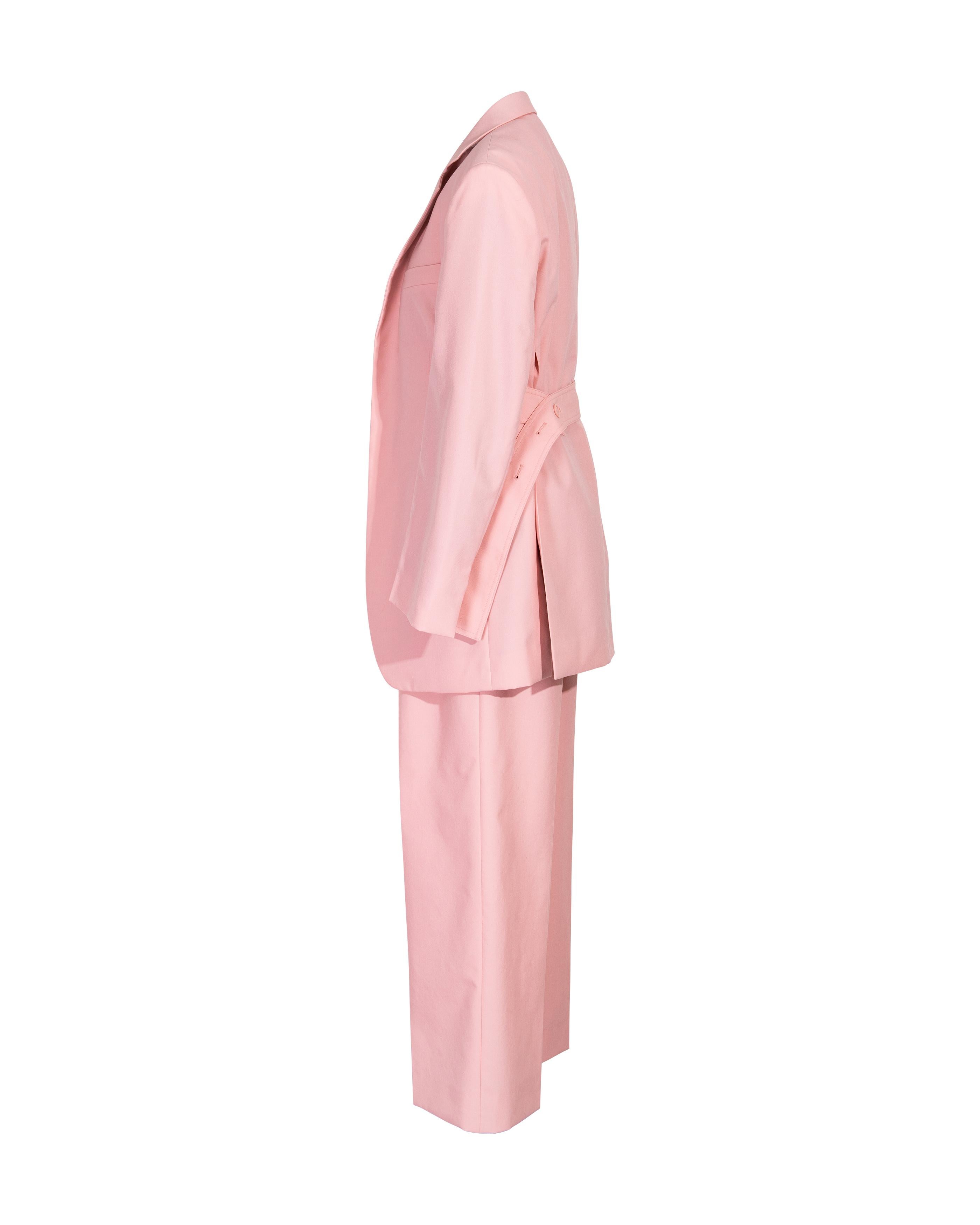 S/S 2018 Old Céline by Phoebe Philo Blush Pink Wool Suit Set In Excellent Condition In North Hollywood, CA