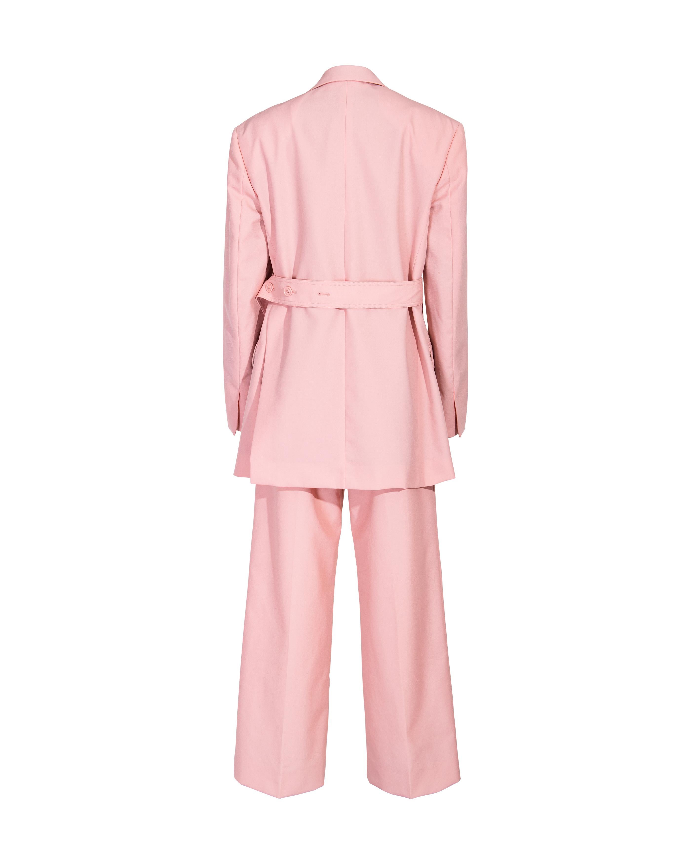 Women's S/S 2018 Old Céline by Phoebe Philo Blush Pink Wool Suit Set