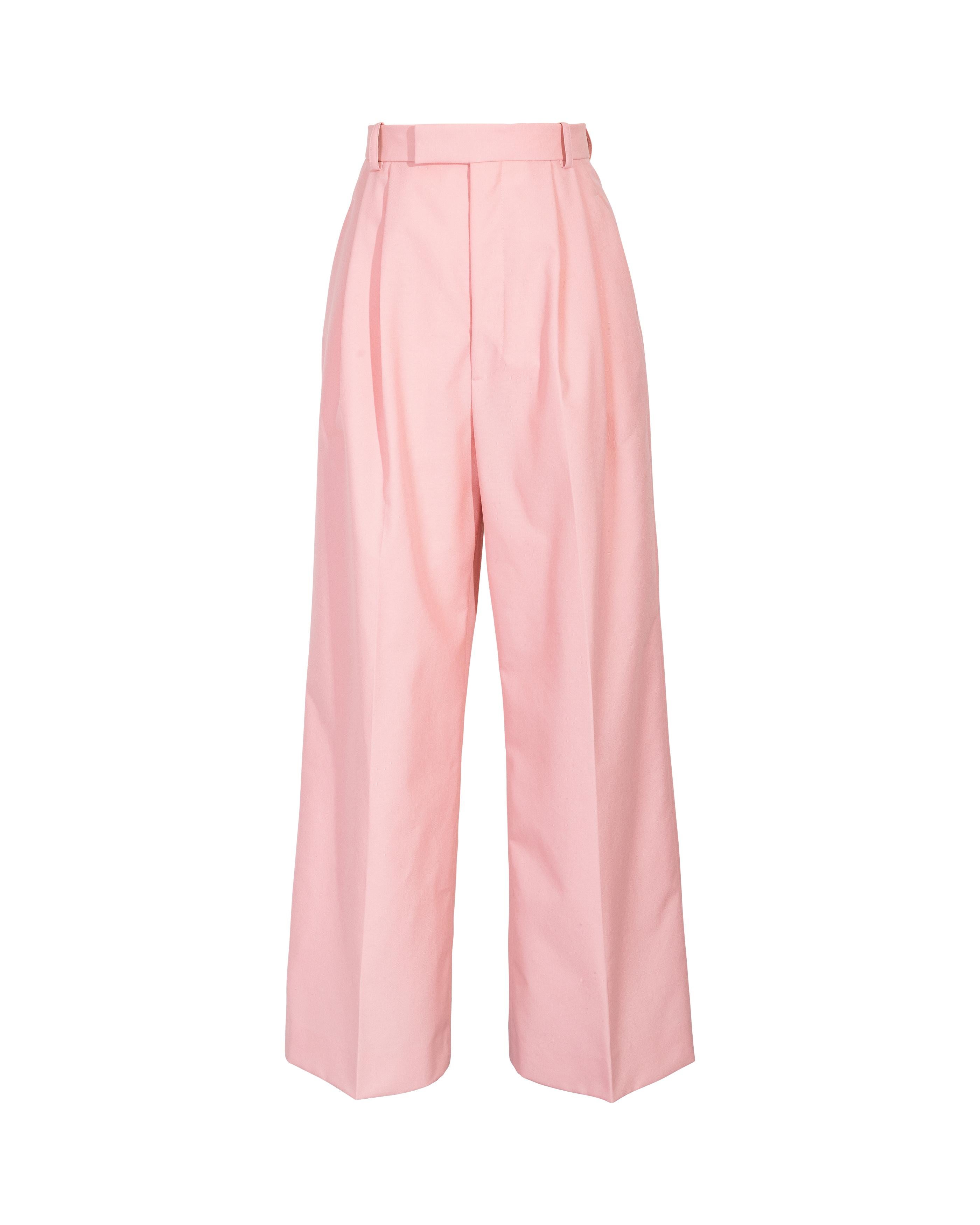 S/S 2018 Old Céline by Phoebe Philo Blush Pink Wool Suit Set 4