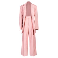 S/S 2018 Old Céline by Phoebe Philo Blush Pink Wool Suit Set