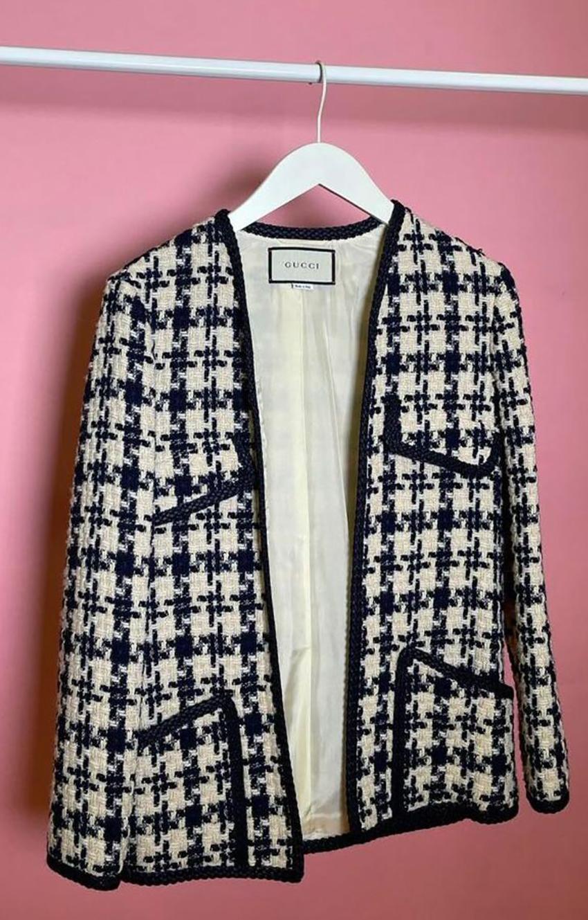 gucci houndstooth jacket