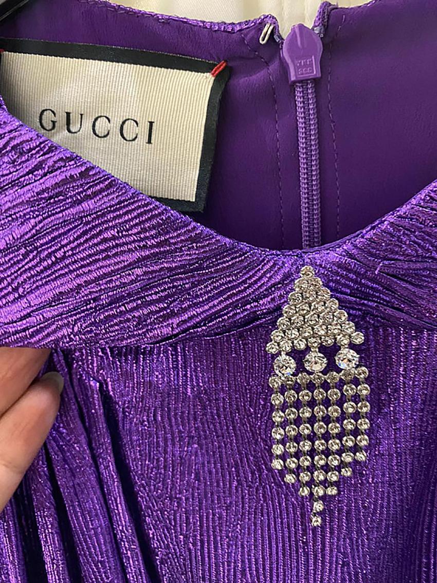 gucci purple gown