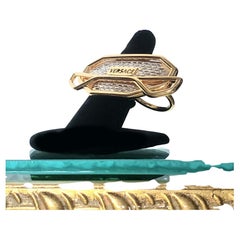 S/S 2020 New VERSACE GOLD PLATED TWO FINGERS RING