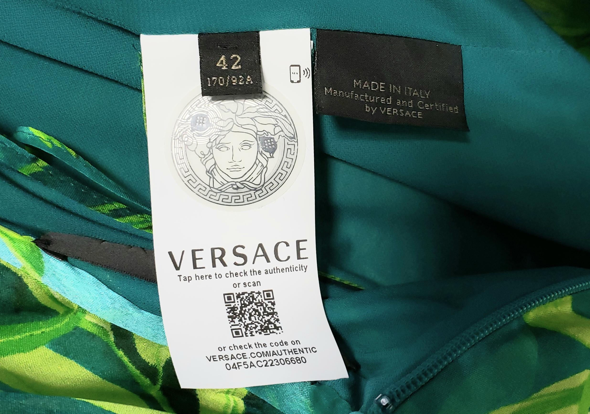 S/S 2020 Versace Embellished Jungle print Finalee Dress as seen on Jen ...