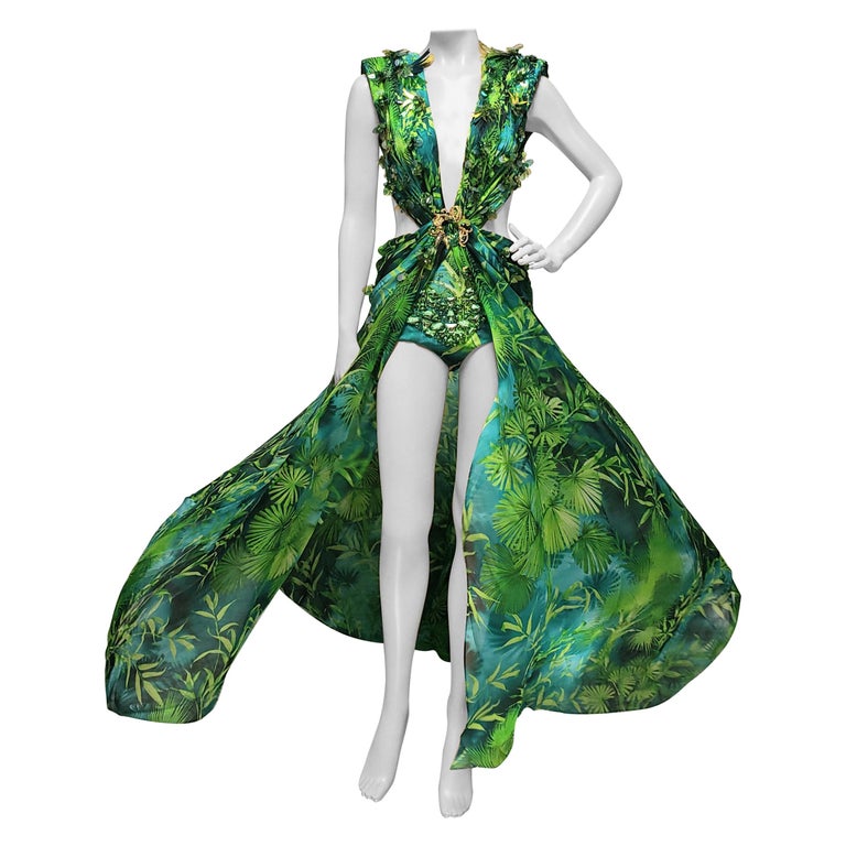Versace Spring/Summer 2020 jungle-print finale dress, as seen on Jennifer Lopez, 21st century, Exquisite Finds