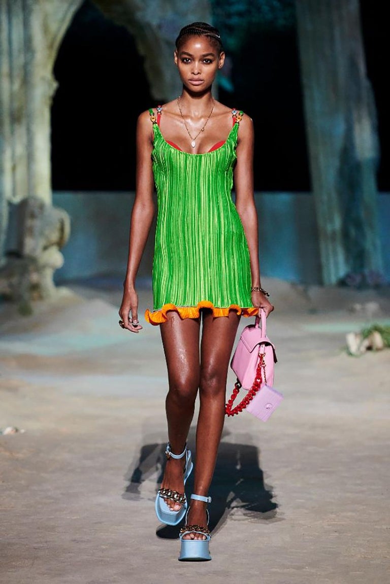 Versace green mini dress Clearance