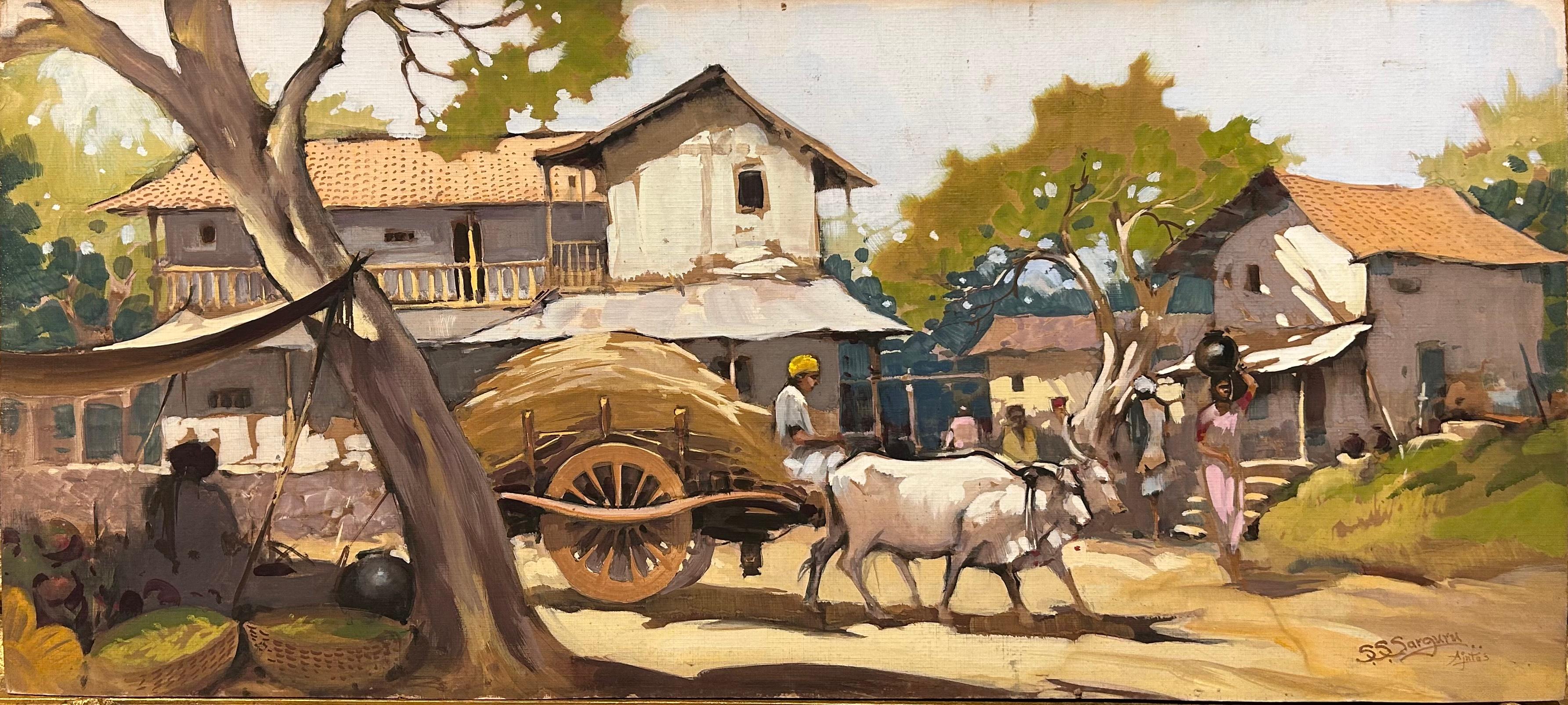 S. S. Sarguru Landscape Painting - Pioneer Landscape 