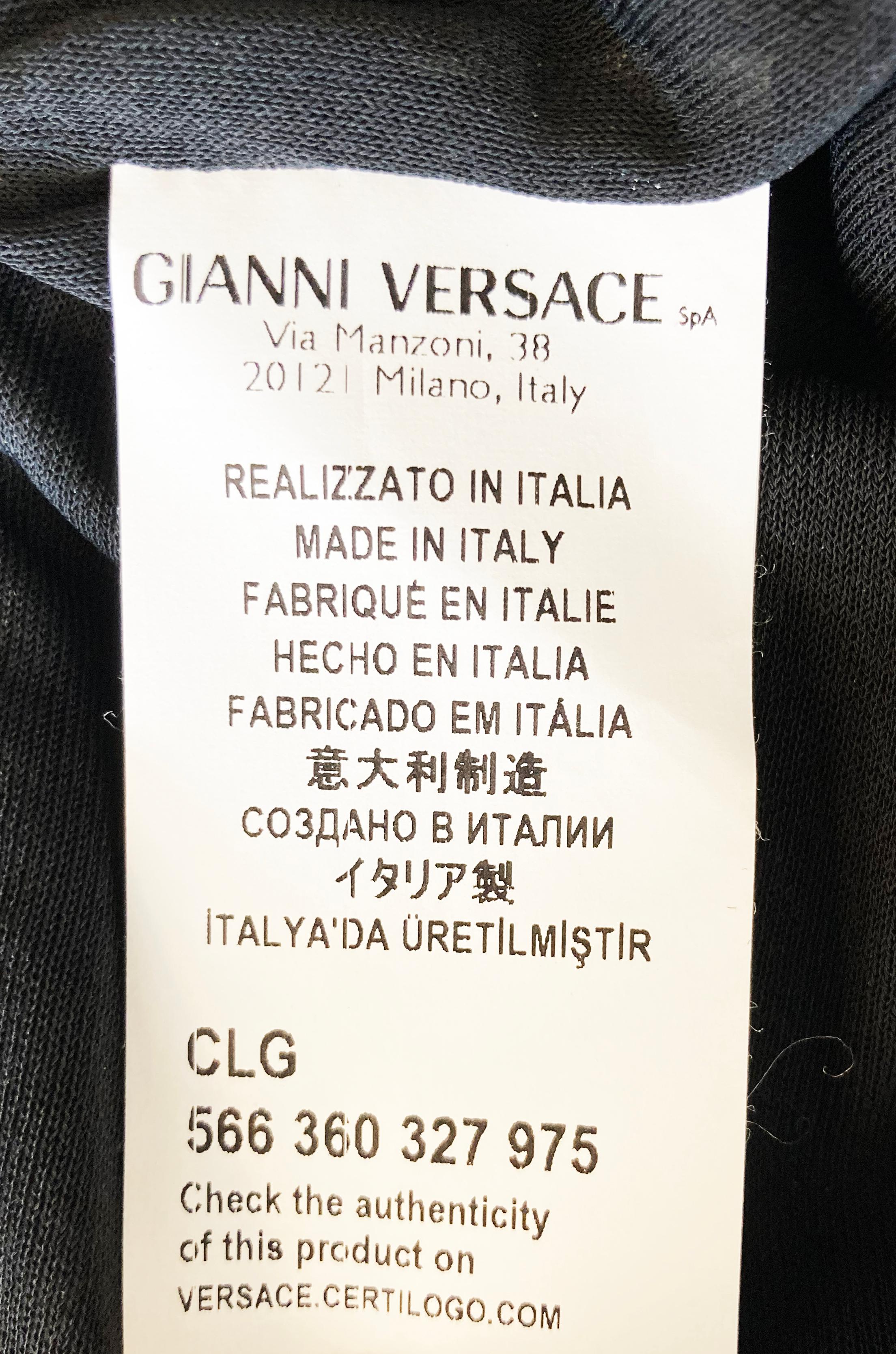 S/S16 L#52 VERSUS VERSACE+Anthony Vaccarello CUT OUT ALONG SIDE BLACK GOWN 38- 2 10