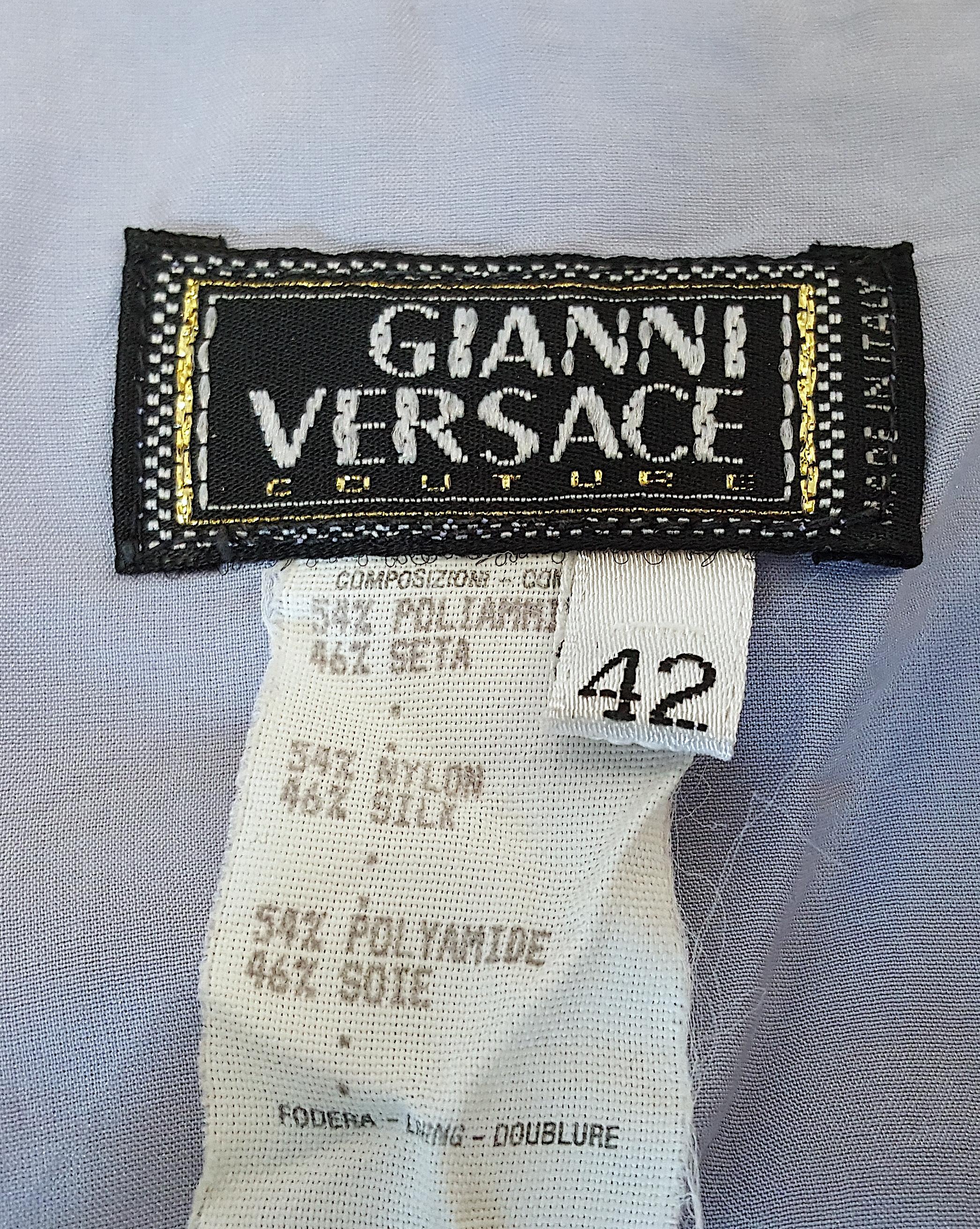 S/S1997 GianniVersaceFinalYear CoutureRunwayMilan RenaissanceStyle Silk Corset For Sale 5