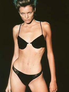 S/S1998 Gucci by Tom Ford crystal G-logo runway monogram bra