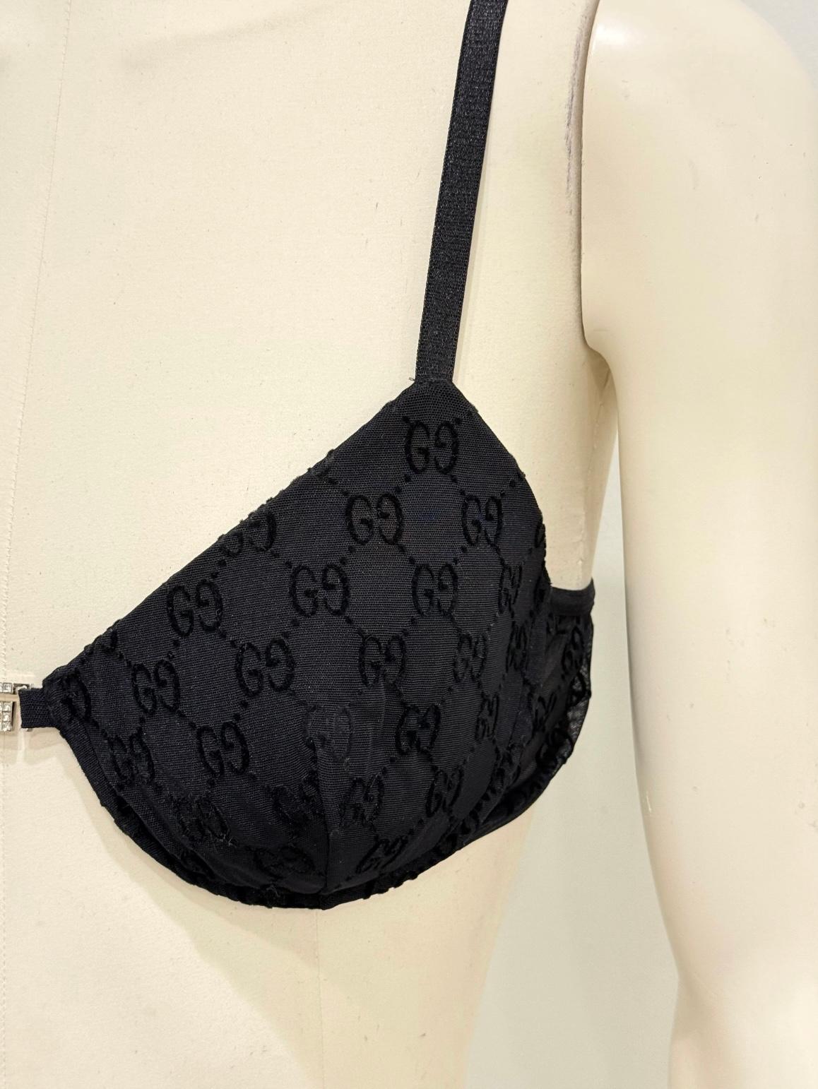 S/S1998 Gucci by Tom Ford sujetador con monograma de la pasarela con logo G de cristal en Excelente estado para la venta en Milano, Lombardia