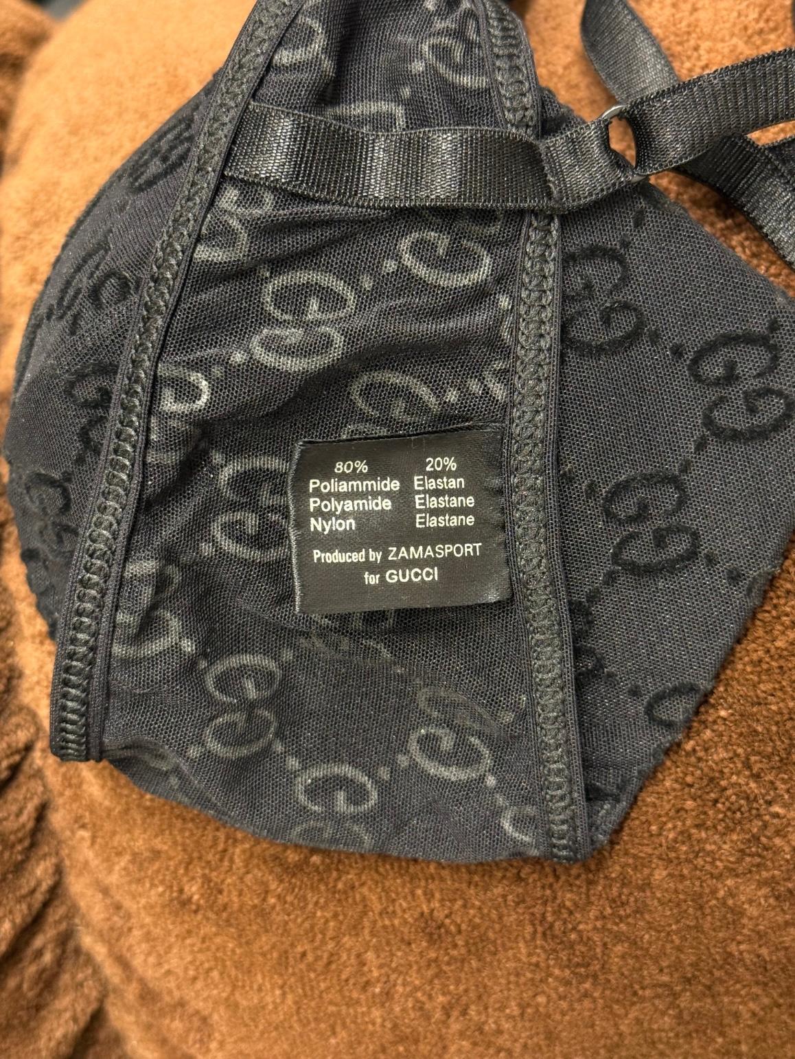 S/S1998 Gucci by Tom Ford sujetador con monograma de la pasarela con logo G de cristal en venta 2