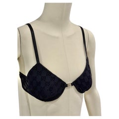 S/S1998 Gucci by Tom Ford crystal G-logo runway monogram bra