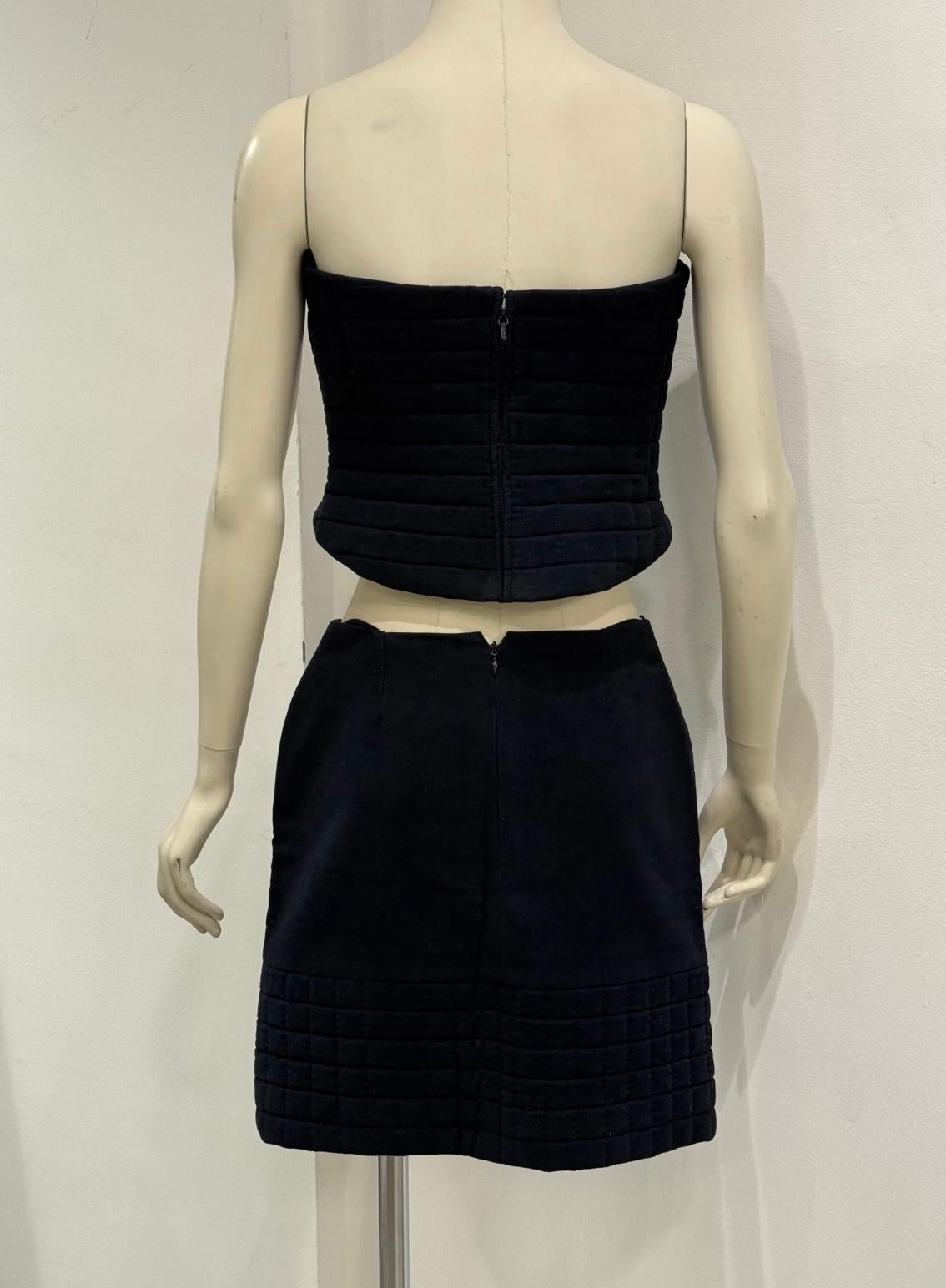 S/S2000 Chanel runway padded set top & skirt en venta 3