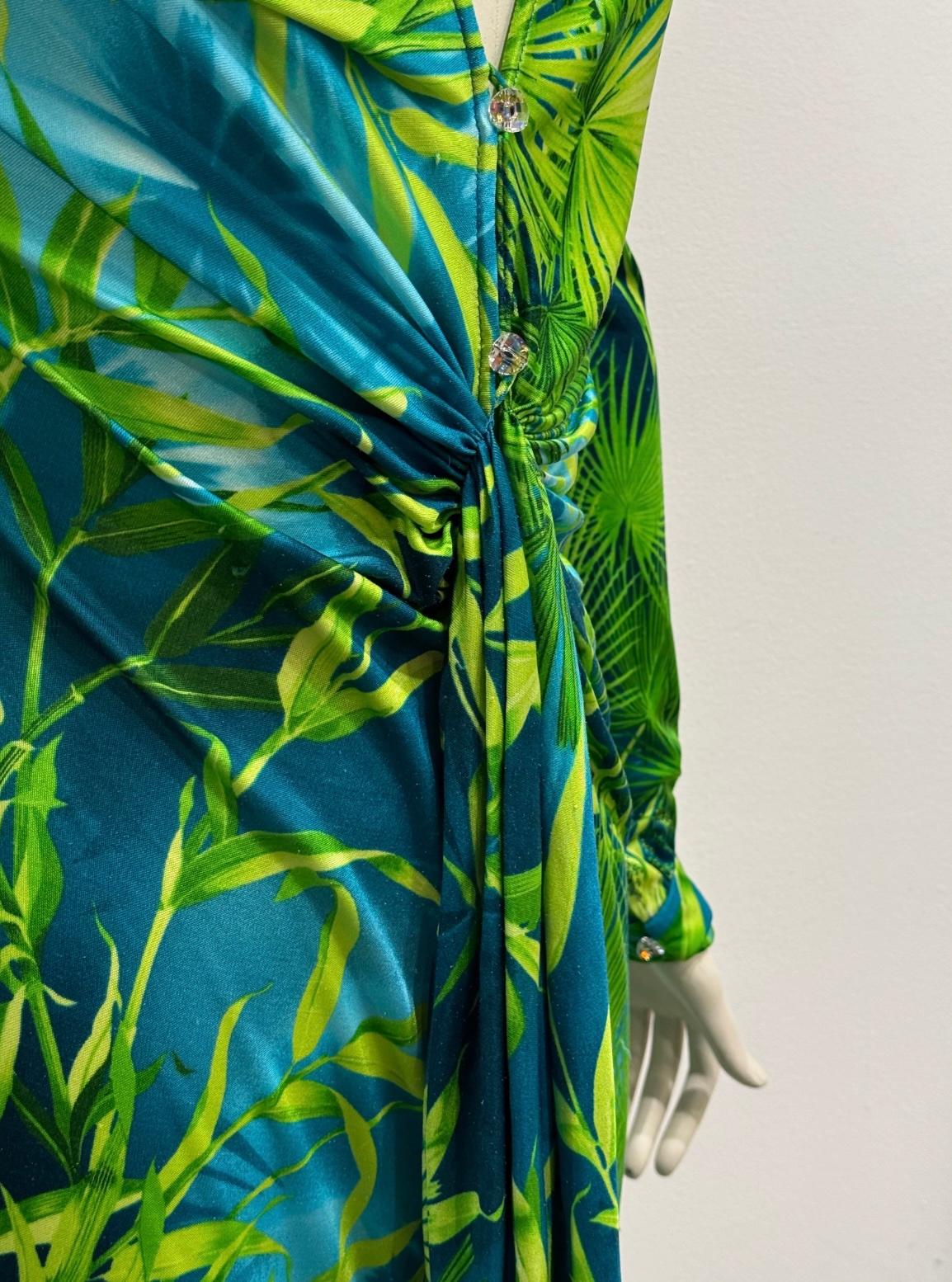 S/S2000 Gianni Versace robe midi jungle en vente 6