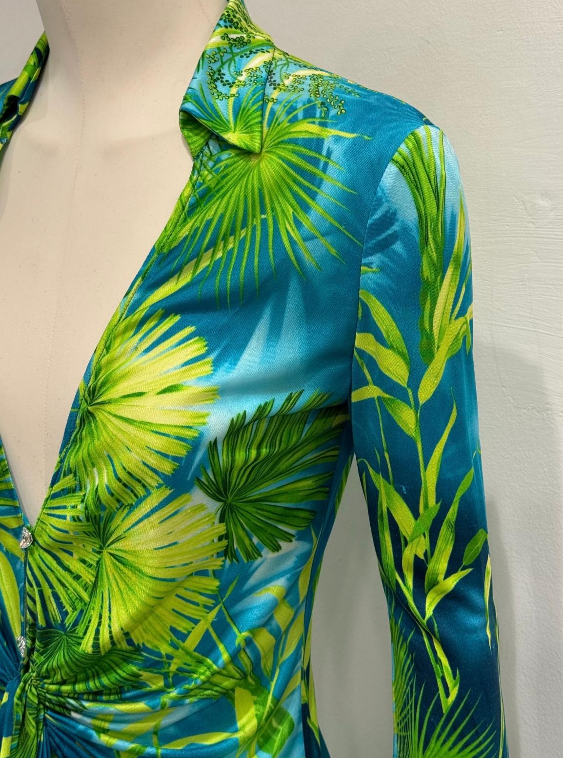 S/S2000 Gianni Versace robe midi jungle en vente 7