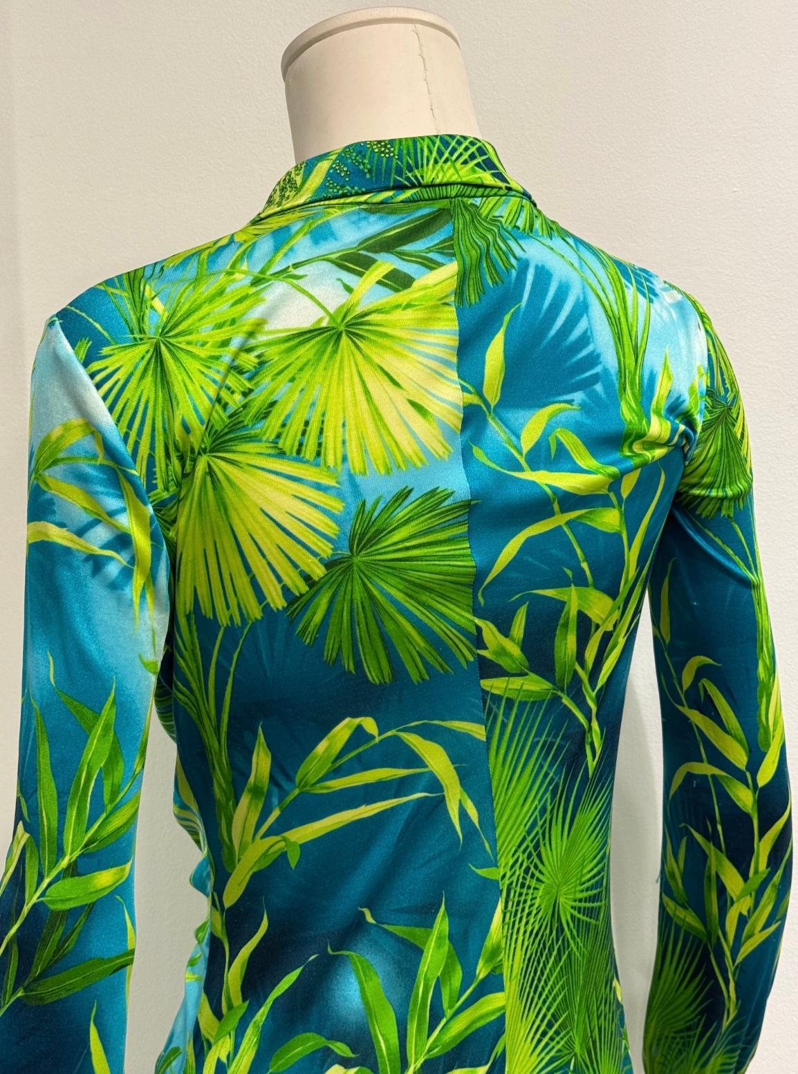 S/S2000 Gianni Versace robe midi jungle en vente 9