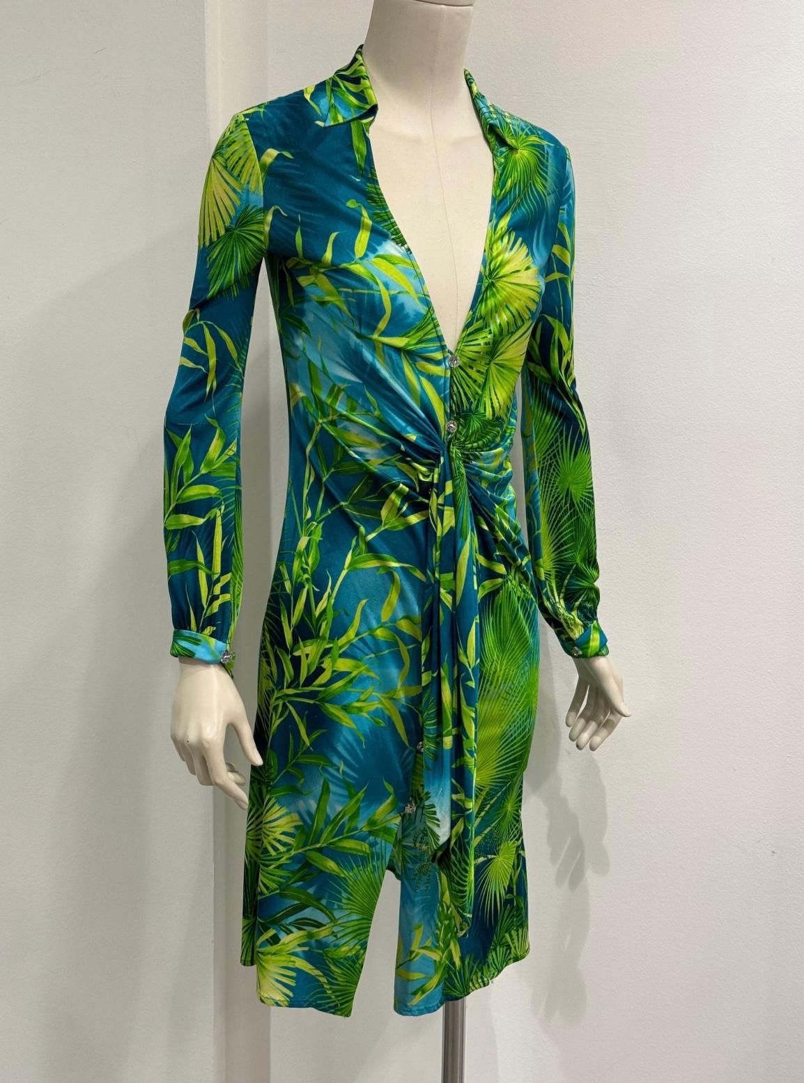 S/S2000 Gianni Versace robe midi jungle Pour femmes en vente