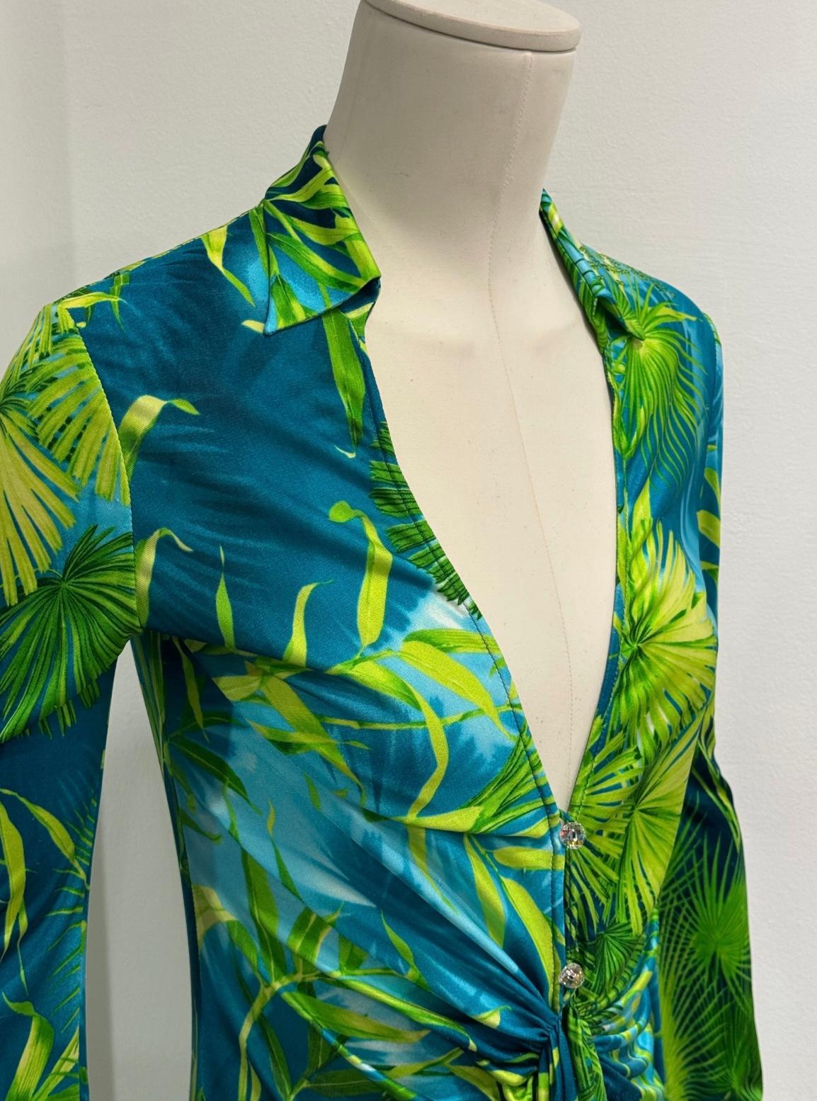 S/S2000 Gianni Versace robe midi jungle en vente 1