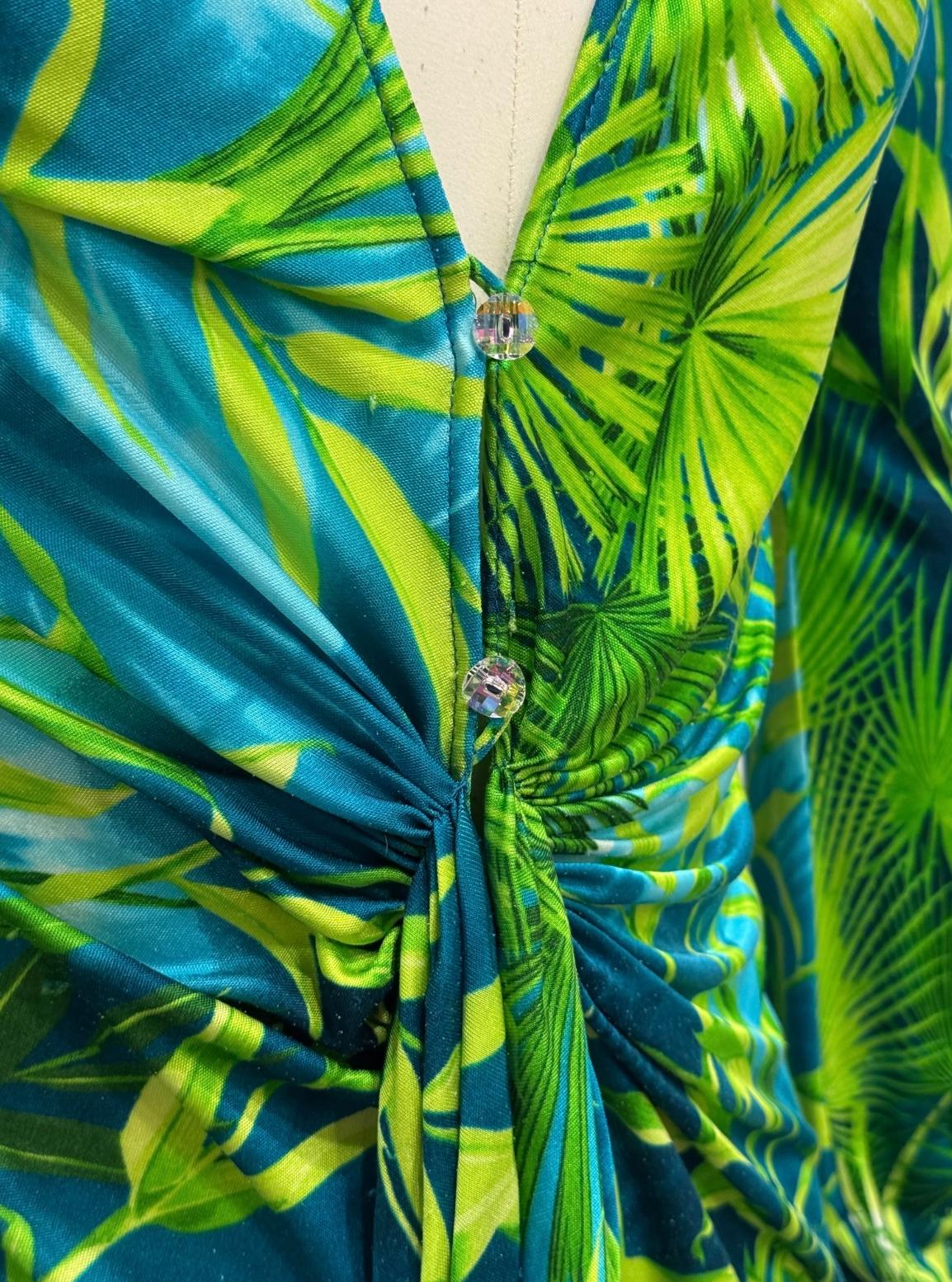 S/S2000 Gianni Versace robe midi jungle en vente 2