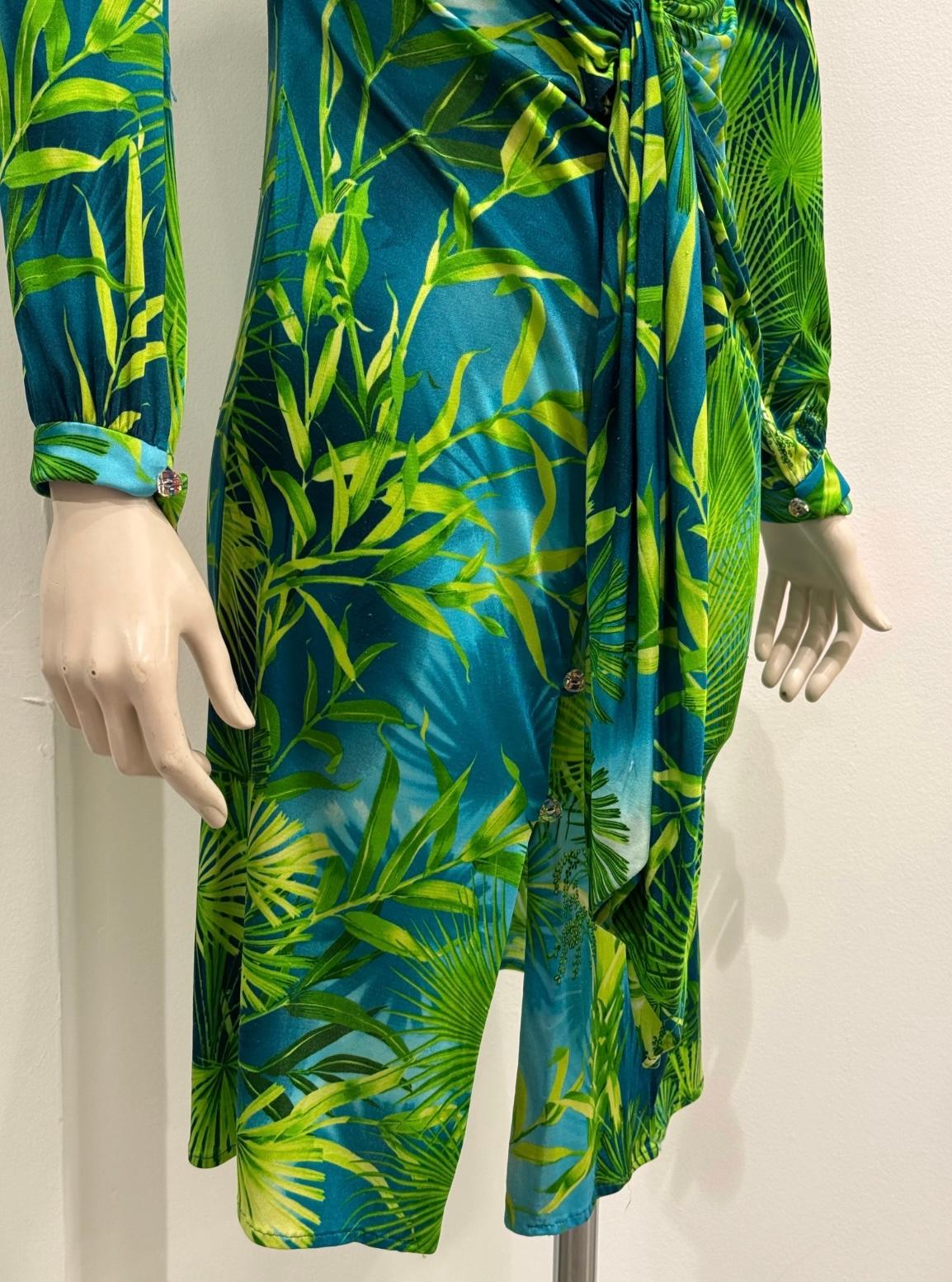 S/S2000 Gianni Versace robe midi jungle en vente 3