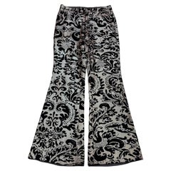 S/S2000 Gucci by Tom Ford velvet baroque damask flare pants