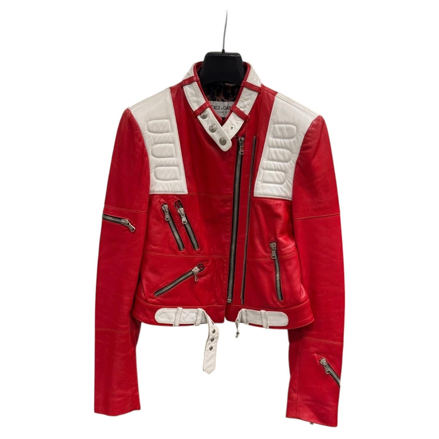 S/S2001 Dolce & Gabbana Biker-Lederjacke