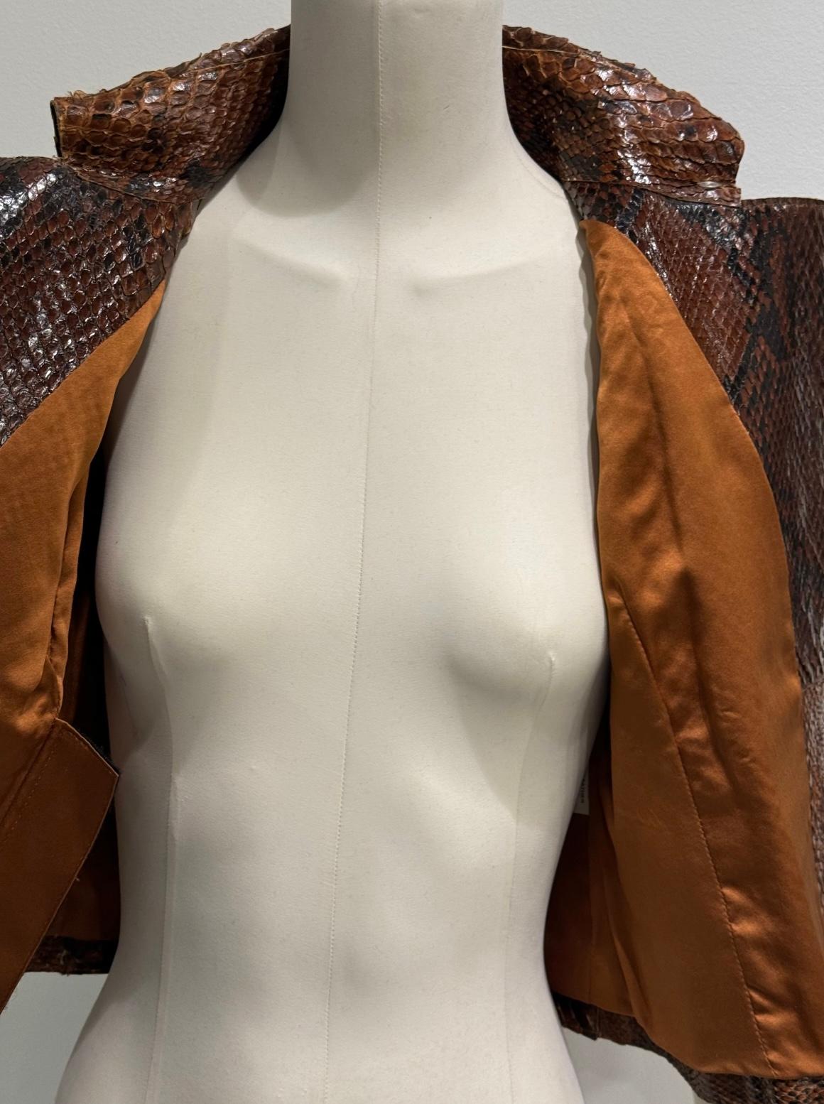 S/S2001 Dolce & Gabbana Top en cuir de python en vente 5