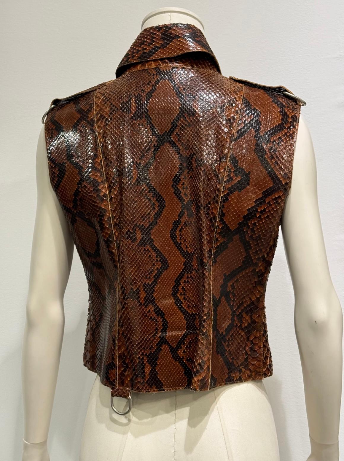 S/S2001 Dolce & Gabbana Top en cuir de python en vente 6