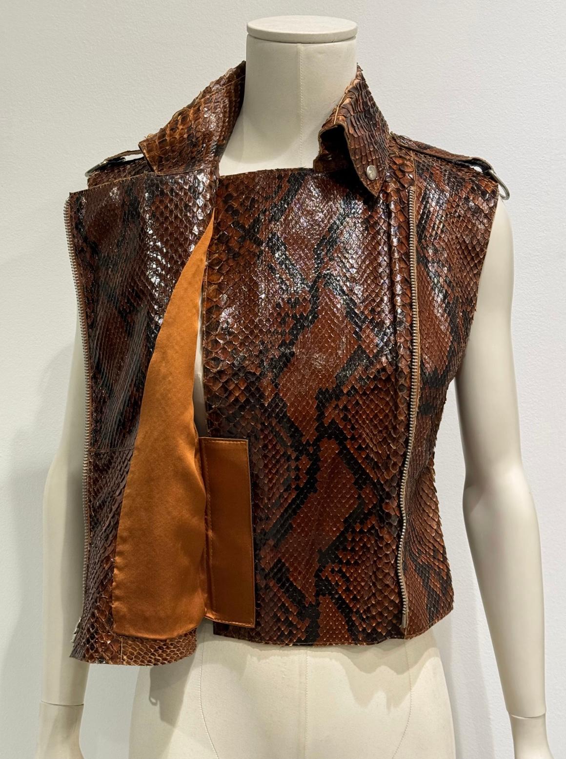 S/S2001 Dolce & Gabbana Top en cuir de python en vente 9