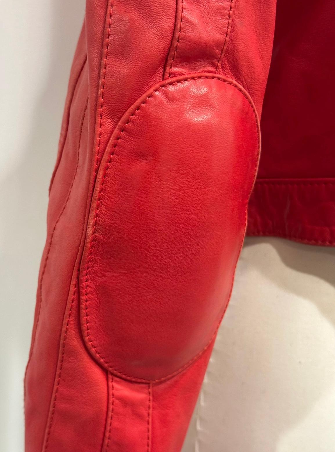 S/S2001 Dolce & Gabbana runway biker leather jacket en vente 3