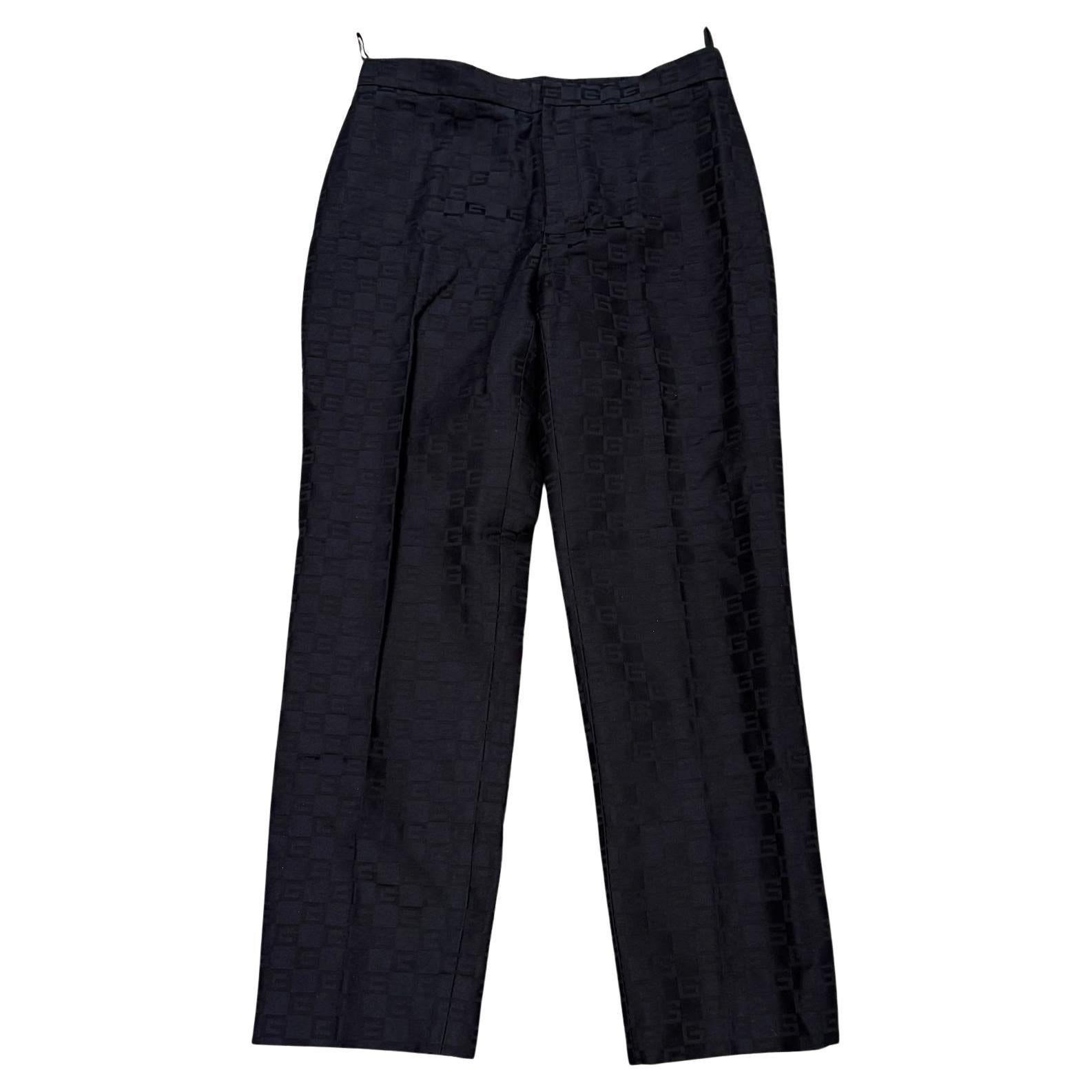 Pantaloni in seta con monogramma "G" Gucci by Tom Ford S/S2001