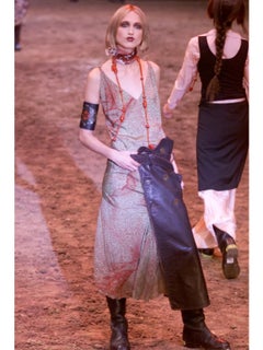 S/S2001 Jean Paul Gaultier strapless constellation silk evening dress