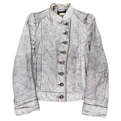 S/S2002 Ann Demeulemeester runway cracked leather Napoleon military jacket