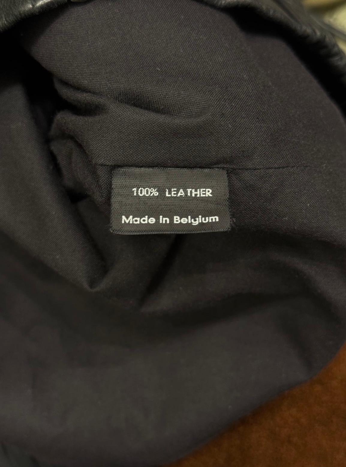 S/S2002 Raf Simons runway police cargo leather bomber jacket en vente 5