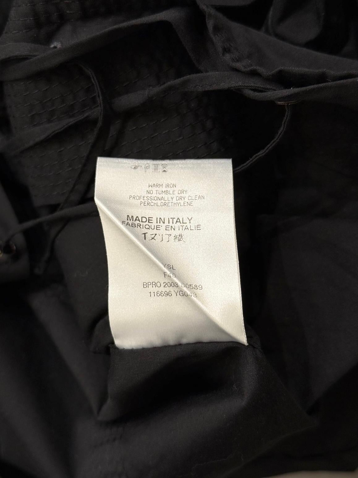 S/S 2002 Yves Saint Laurent by Tom Ford Safarihemd zum Schnüren im Angebot 1