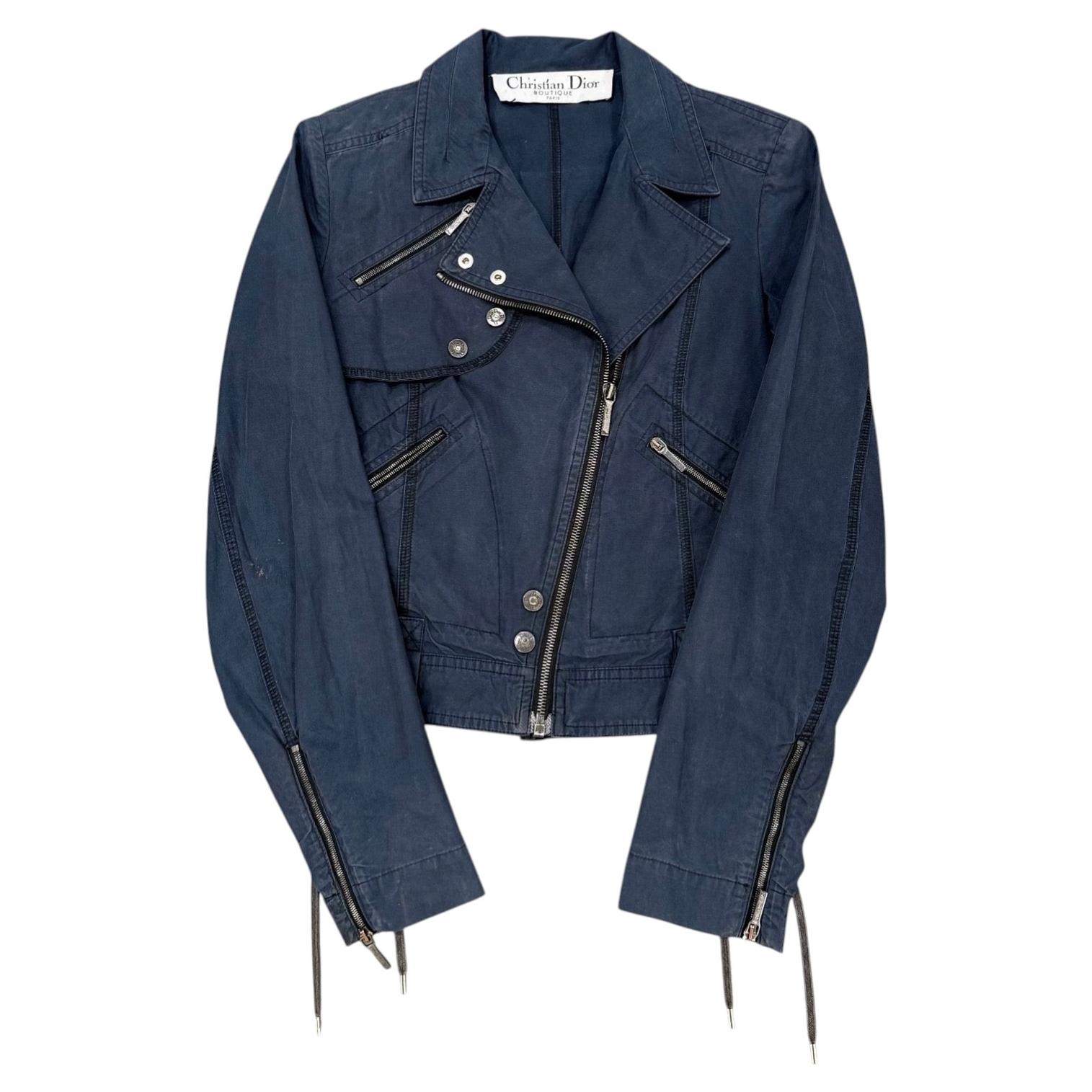 S/S2003 Christian Dior by John Galliano cropped cotton biker jacket