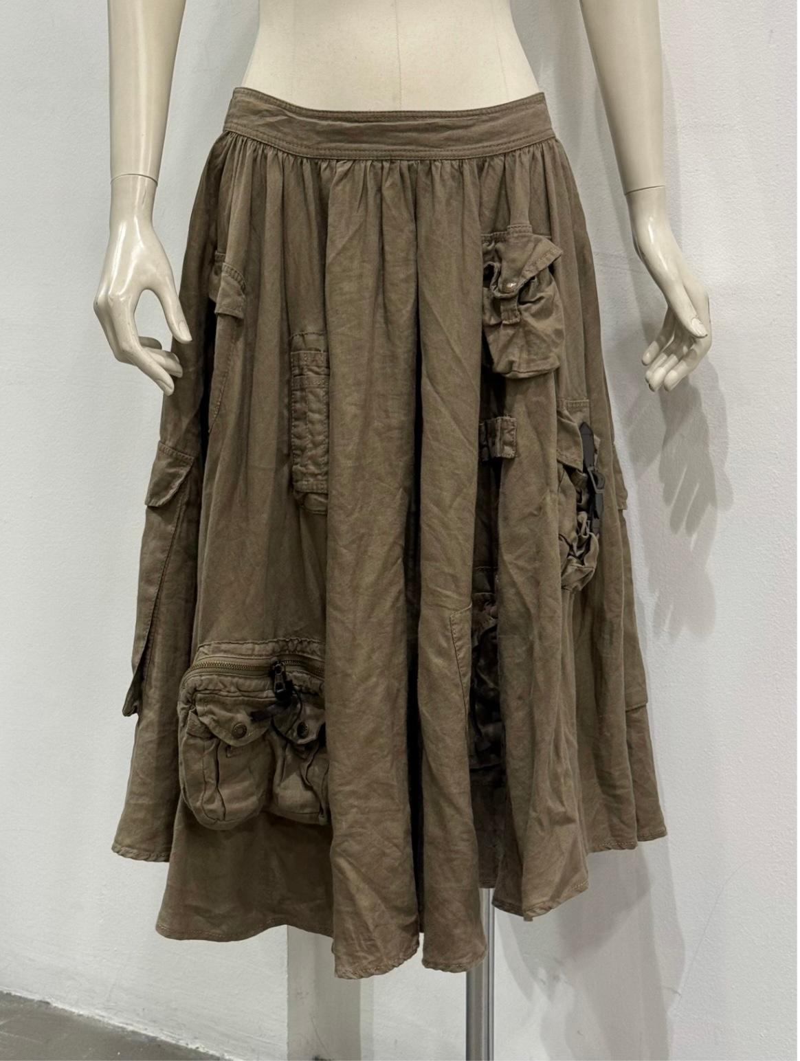 S/S2003 Dolce & Gabbana - Jupe militaire cargo à poches multiples en vente 4