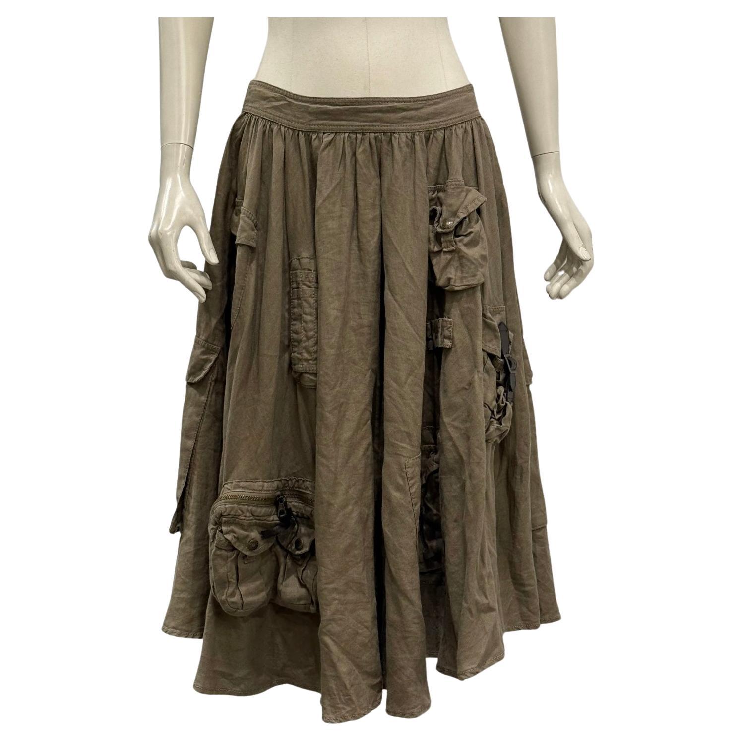 S/S2003 Dolce & Gabbana multi pocket cargo military skirt
