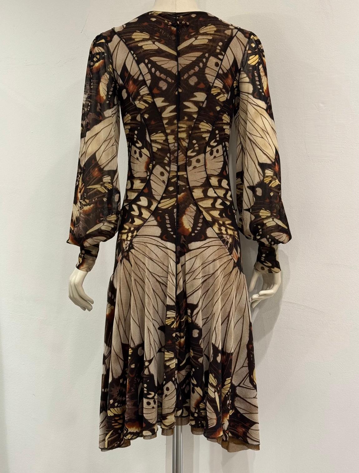 Black S/S2003 Jean Paul Gaultier - Robe midi papillon en vente