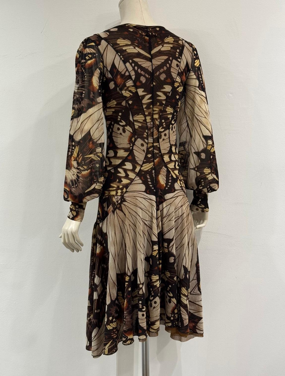 S/S2003 Jean Paul Gaultier - Robe midi papillon Bon état - En vente à Milano, Lombardia